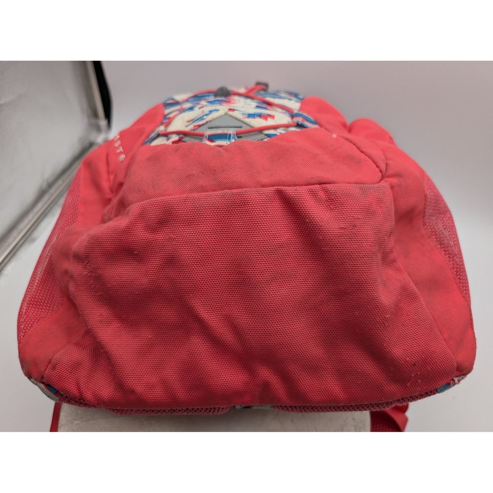 The North Face Jester Backpack Red Blue White Glitch Print Geometric Daypack - Picture 5 of 12